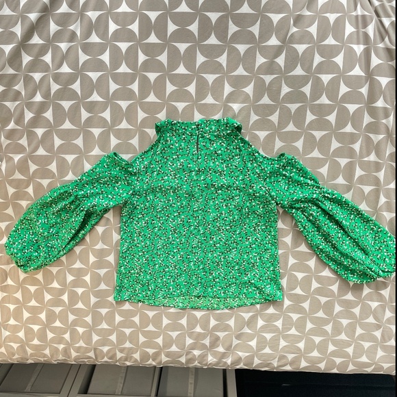 Green floral blouse - Picture 2 of 2